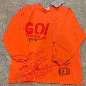 Vibrant Orange Kids Long Sleeve Tee
